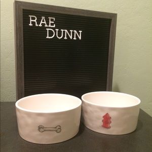 Rae Dunn icon dog bowl set hydrant and bone ✨